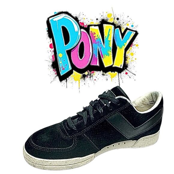 Pony Other - PONY Mens Linebacker Lux Genuine Leather and Suede Lace Up Athletic Size 8